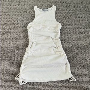 Adika drawstring mini dress